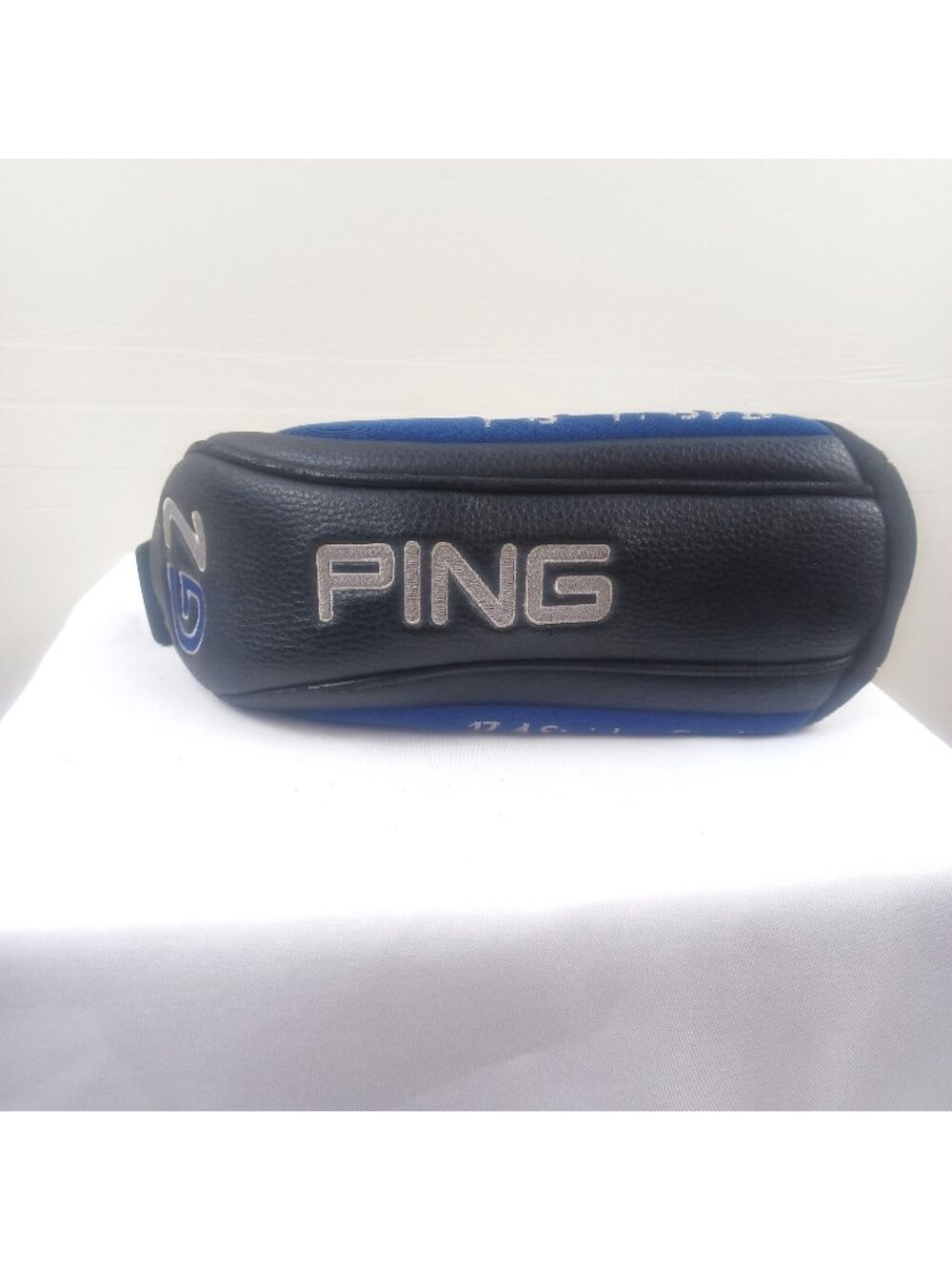Ping 5 Golf Club Head Cover Black Blue 17-4 Stainless Steel Lettering